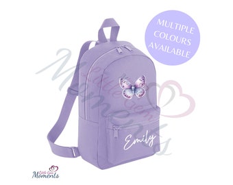 Personalizowany plecak dziecięcy Mini Butterfly. Torba szkolna/do pokoju dziecięcego. Spersonalizowany plecak dziecięcy Butterfly. Prezent dla dziewczynek. Torba świąteczna.