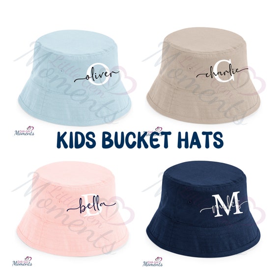 Personalised Kids Bucket Hat. Custom Children s Unisex Summer Hat With Name. Toddlers Organic Cotton Beach Hat. Sunshine Bucket Hat. Etsy UK