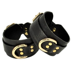 Leather Cuffs | Handmade in Australia | Fashion and Bondage Play Cuff