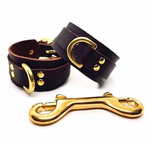 Leather Cuffs | RM Williams Leather | Solid Brass | Handmade in Australia