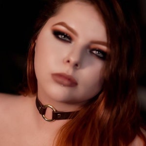 Choker Collar Leather Necklace Bondage Fashion Handmade in Australia