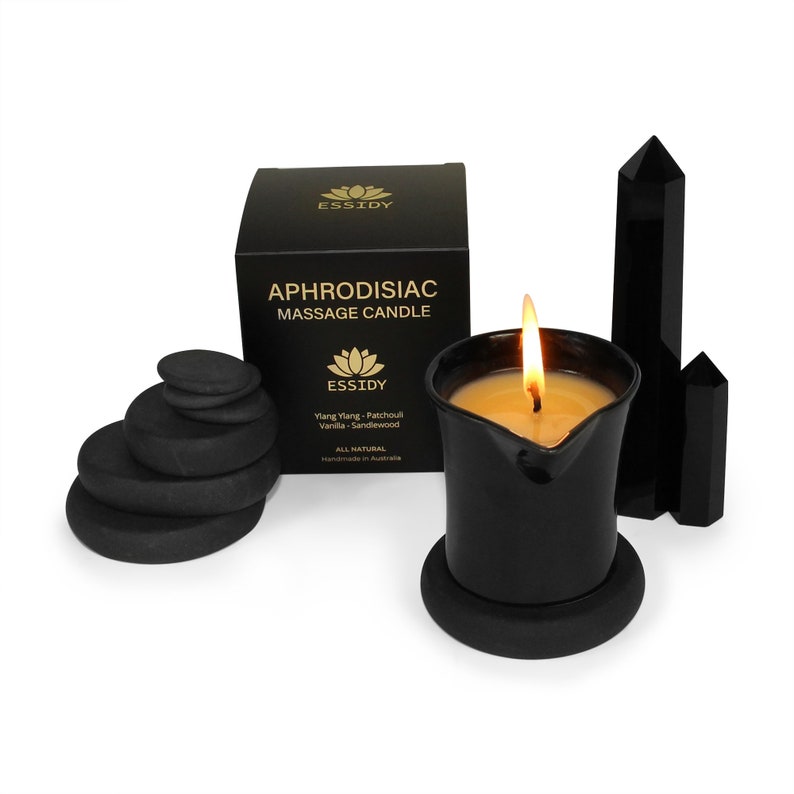 Massage Candle, Body Oil Candle, Massage Oil Candle, Aphrodisiac Blend 5-8 Full Body Massages Handmade in Australia All Natural image 7