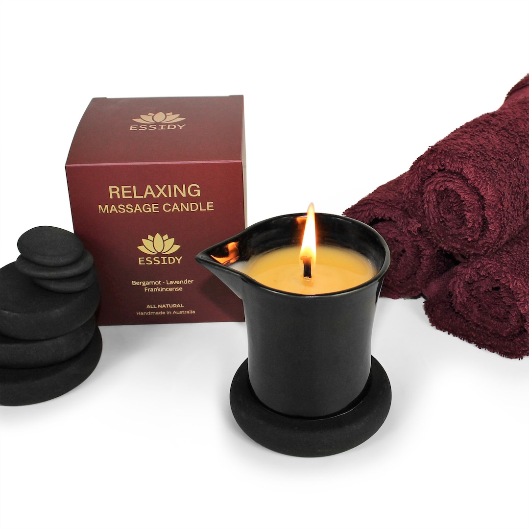 Massage Candle, Massage Oil Candle Relaxing Aromatherapy Handmade in Australia Enjoy 58 Full