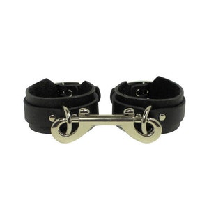 Leather Cuffs Silver | Fashion & Bondage Cuffs | Handmade in Australia