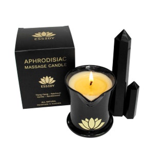 Massage Candle, Body Oil Candle,  Massage Oil Candle, Aphrodisiac Blend | 5-8 Full Body Massages | Handmade in Australia | All Natural