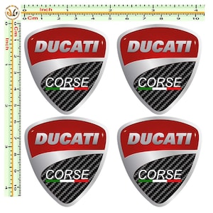 Adesivi moto ducati corse italia sticker auto moto casco helmet print pvc scontornato 4 Pz.