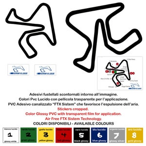 Jerez de la frontera circuito motogp adhesivo adhesivo pvc varios colores coche moto afinación 1 kit con 5 pegatinas