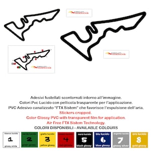 Americas circuit motogp prespaced pvc adhesive various colors auto motorcycle tuning 1 kit with 5 stickers
