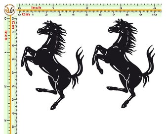 Stickers cavallino ferrari replica sticker car motorcycle helmet helmet decal 2 pcs.