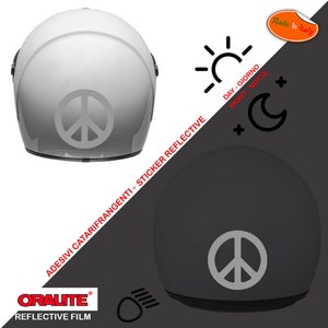 Adesivi casco prespaziati catarifrangenti pace simbol peace multicolor pvc reflective 1 pz. print pvc cropped