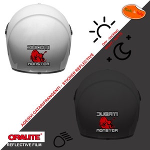 Adesivi scontornati catarifrangenti ducati monster toro sticker cropped reflective auto moto print pvc 1 pz.