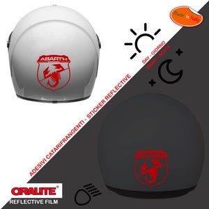 Wstępnie rozmieszczone odblaskowe naklejki na kask Abarth Scorpion wielokolorowe odblaskowe PCV 1 szt. drukuj przycięte PCV