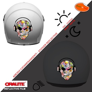 Adesivos refletivos para capacete DJ adesivo bomba capacete pvc refletivo 1 un. impressão de adesivo em pvc recortado e recortado ao redor da imagem