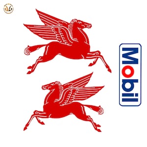 Adesivi pegasus mobil vintage sticker Decal auto moto print pvc cropped 3 pz.