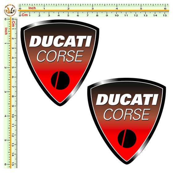 Reflektierende Aufkleber Ducati lief Schild Aufkleber abgeschnitten reflektierende  Auto Motorrad Druck PVC um das Bild 4 Stück. -  Österreich