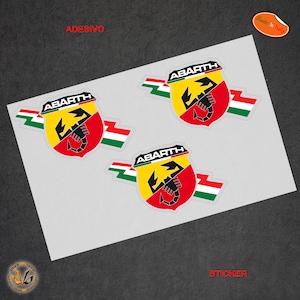 Stickers abarth lightning flag italy car motorcycle helmet sticker abarth italy flag helmet decal tuning 3 PCS.