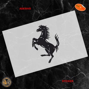 Cavallino rampante  ferrari replica adesivo prespaziato pvc vari colori  sticker auto moto tuning casco 1 adesivo