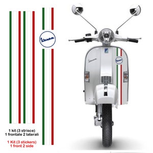 Adhesive stickers Italian "Tricolore" Flag stripe vespa lambretta 1"or 2" 