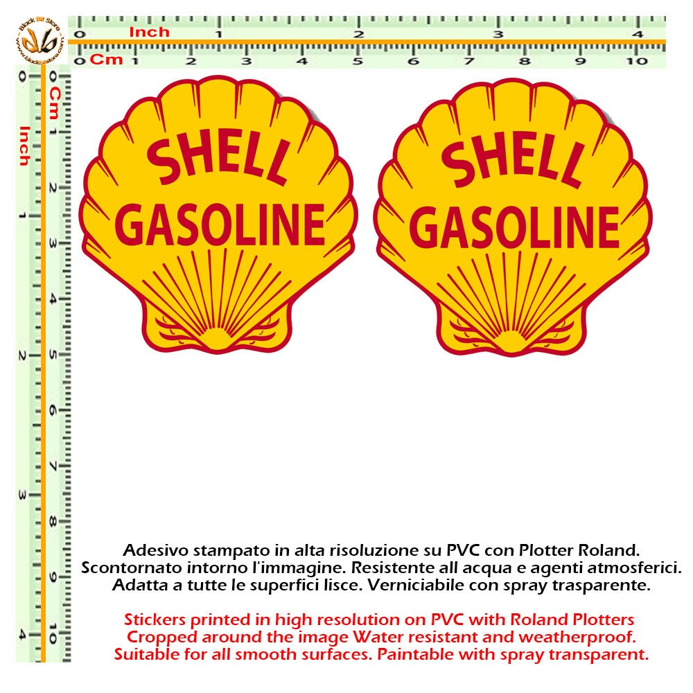 Shell Decal Car Stickers Shell Gasoline Vintage Sticker Decal Auto Moto Print Pvc ...