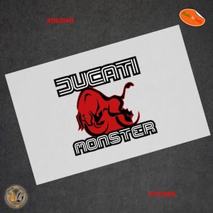 Ducati monster sticker car motorcycle helmet helmet print pvc cutout 1 pc.