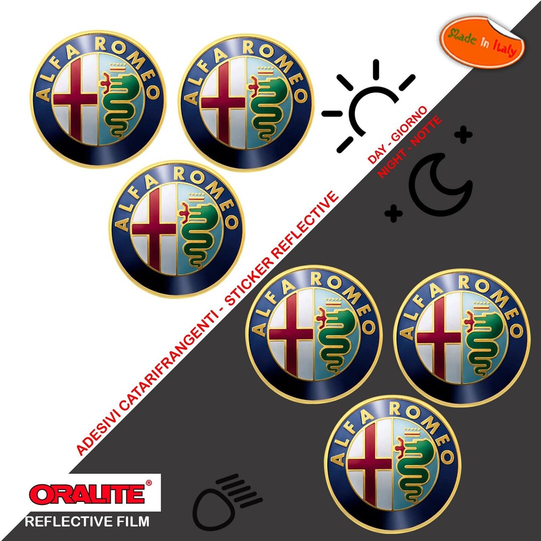 Reflective Reflective Contour Stickers Round Alfa Romeo Sticker ...