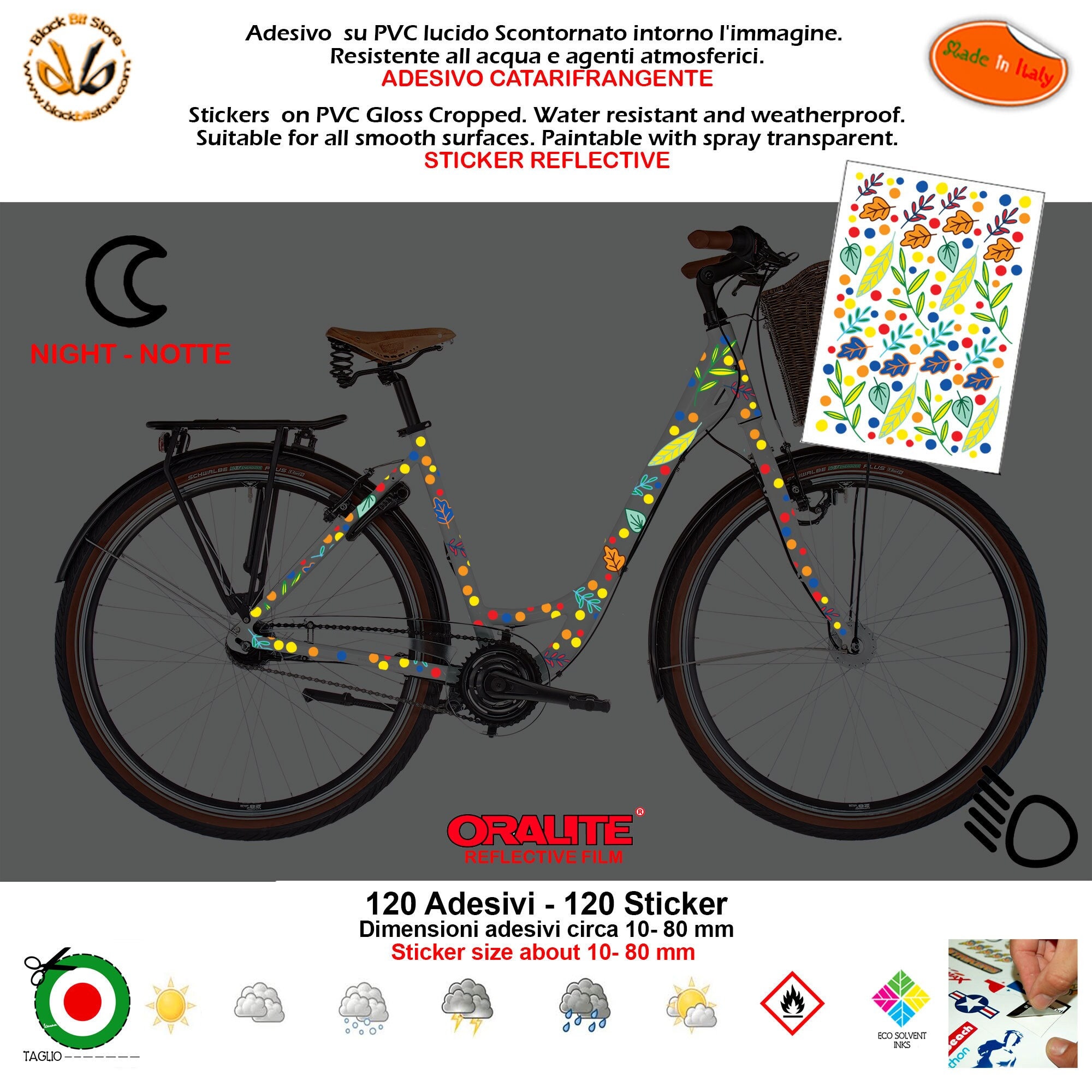 Reflektierende Aufkleber für Fahrradhelm • lustige Motive