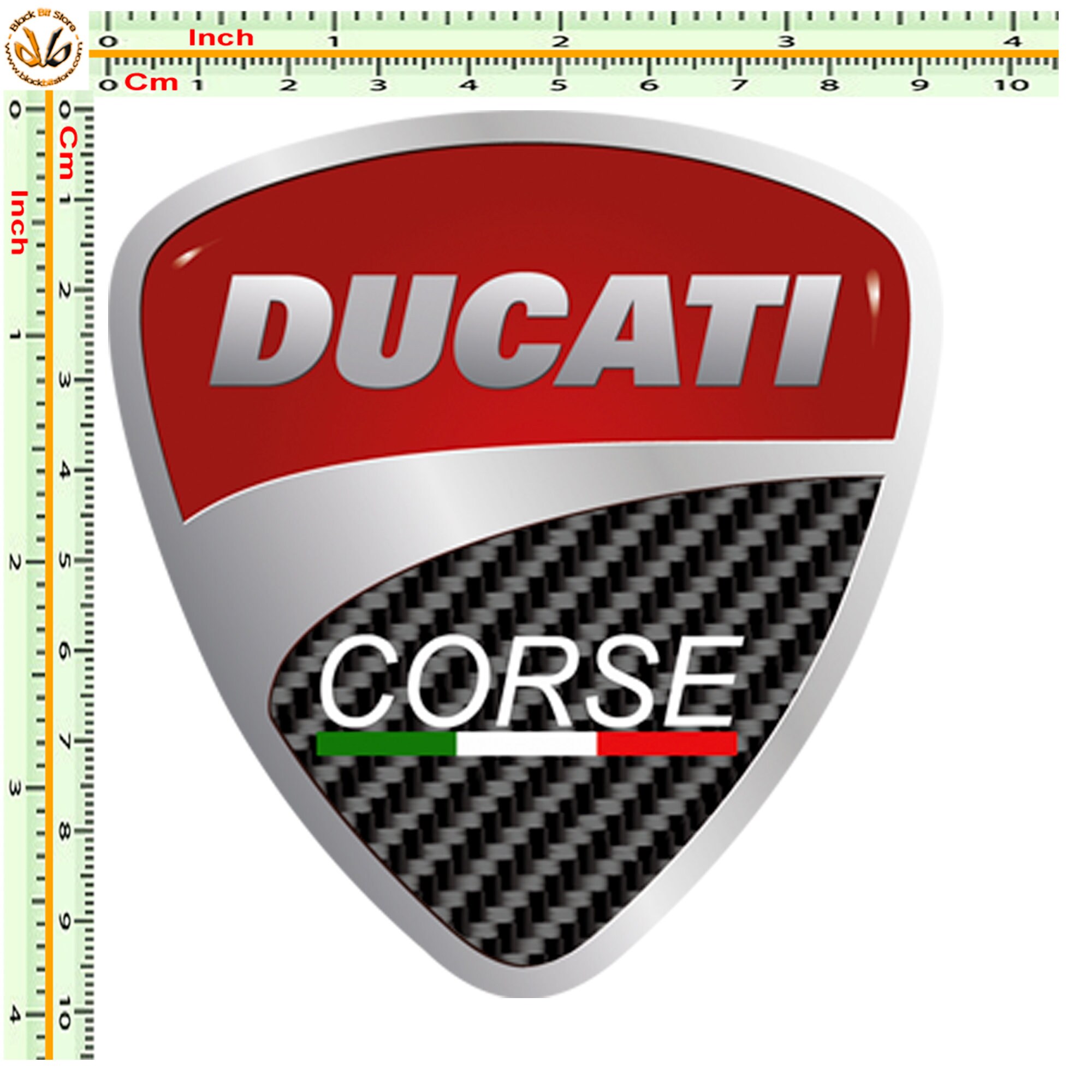 Reflektierende Aufkleber Ducati lief Schild Aufkleber