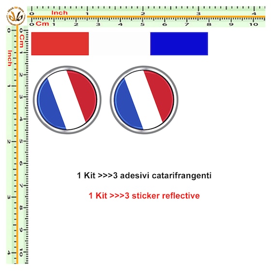 Adesivo Bandiera Francese Adesivo Monouso In Vinile Opaco - Foto 12