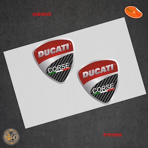 Ducati Corse Italia Motorcycle Stickers sticker Italy flag car motorbike helmet print pvc cutout 2 pcs.