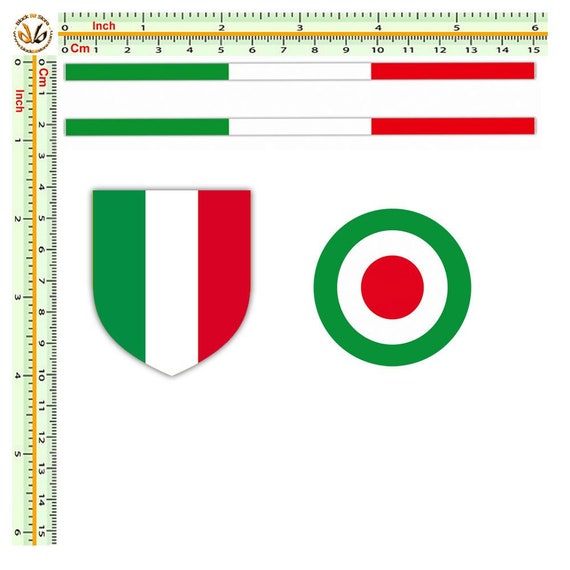 トリコロール イタリア国旗ストライプ ステッカー イタリア国旗