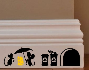 Family topini mural stickers cheese sales pvc black discounted 1 kit various pieces measures cm 8x30 wall sticker mouse family