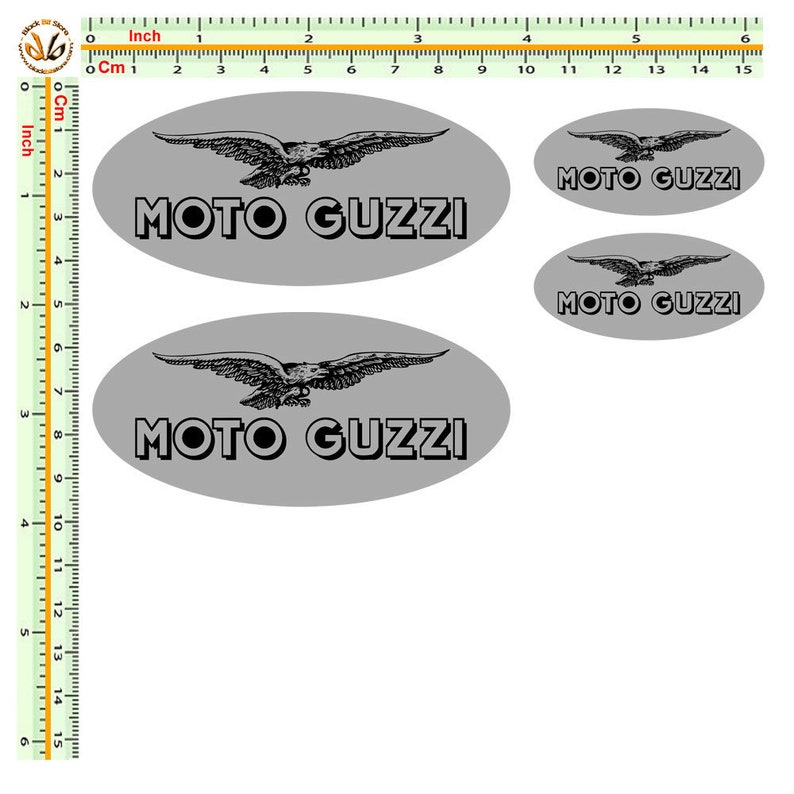 Sticker Kit MOTO GUZZI BLACK /& SILVER 12 pcs