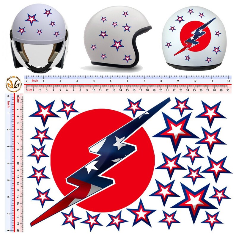 Lot De 2 Autocollants Tuning Voiture Moto Casque Vélo - Vinyle 3M Premium Résistant Eau 7 Ans - Style Sportif Multicolore Ultra Résistant