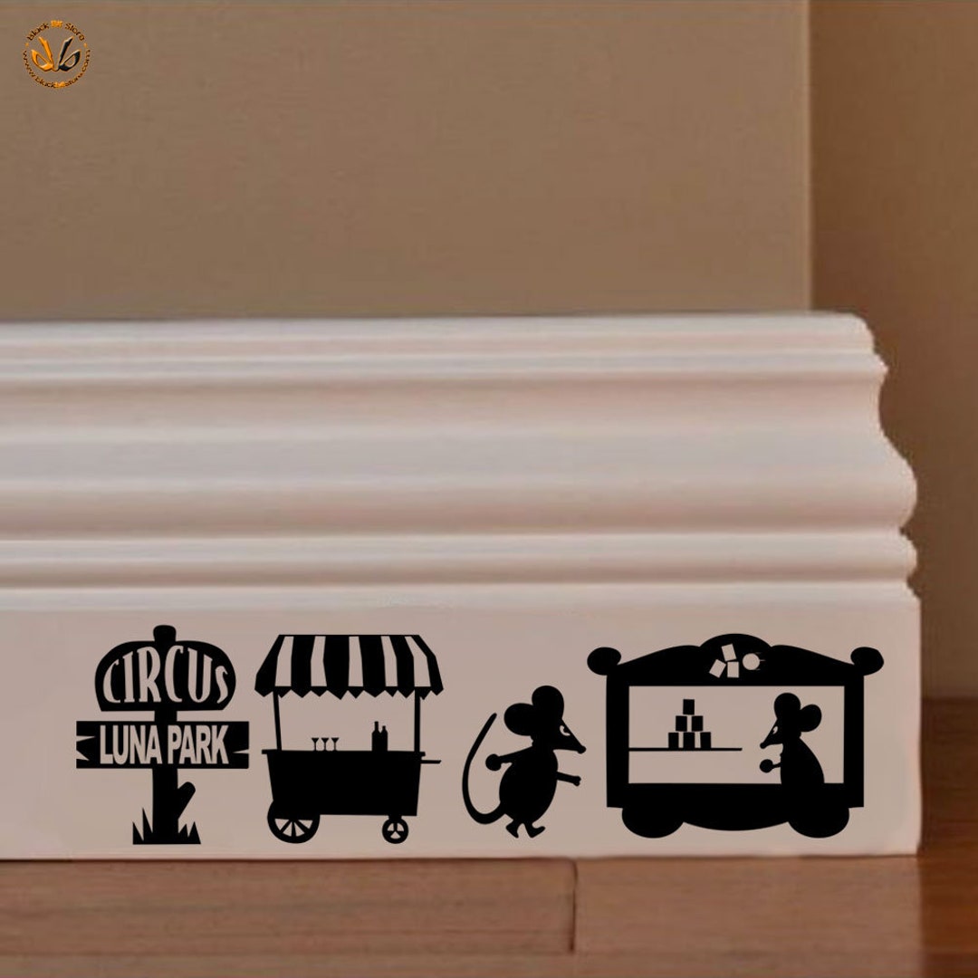 Stickers Family Murals Topini Amusement Park Circus Rides Pvc Black ...