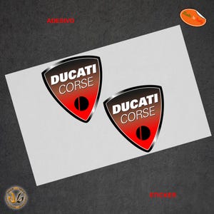 Ducati Corse motorcycle stickers car motorbike helmet helmet print pvc cut out 2 pcs.