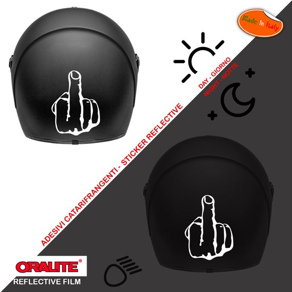 Mittelfinger reflektierende Helmaufkleber Gold Silber Fuck Off Silber Gold  Aufkleber Helm reflektierend 1 Stk. - Etsy.de