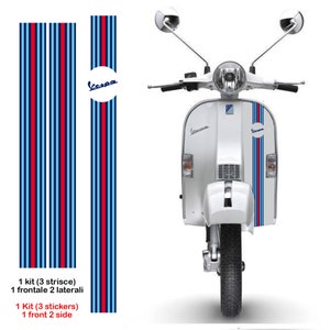 Adesivo vespa striscia martini racing sticker 1 - 3 strisce scontornate stampa su pvc strip cropped print pvc