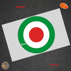 Vespa italia adesivi auto moto casco sticker vespa italy flag helmet tuning italian flag 1 pz.