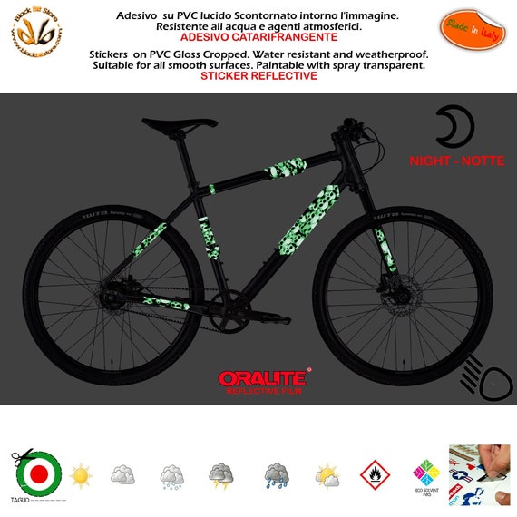 31 Pegatinas Reflectantes Para Bicicleta | Mariposa Y Arcoíris