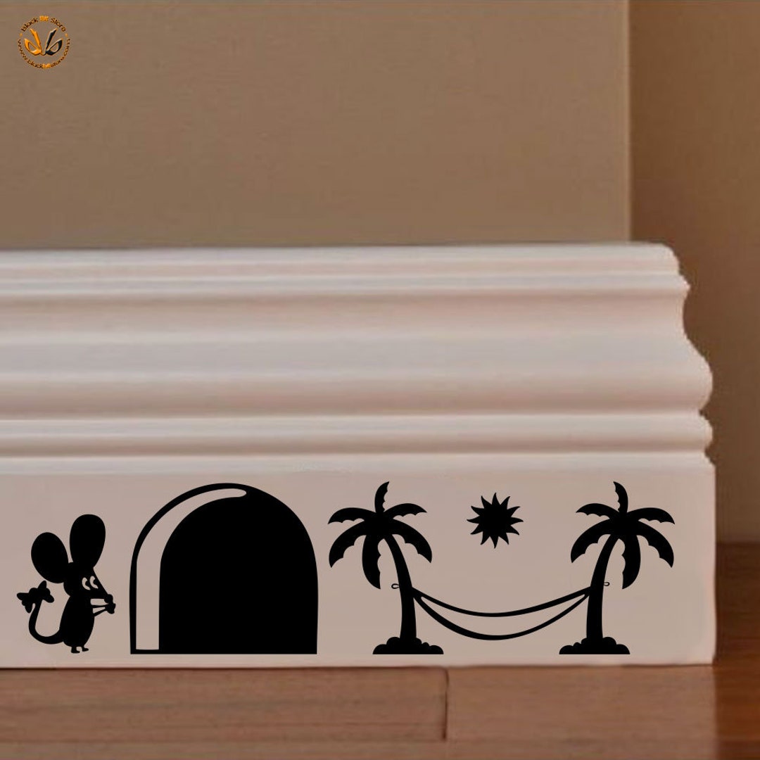 3D Mauseloch Wandaufkleber – Set Mit 5 Stück, Realistische Deko Für Kinderzimmer & Mehr