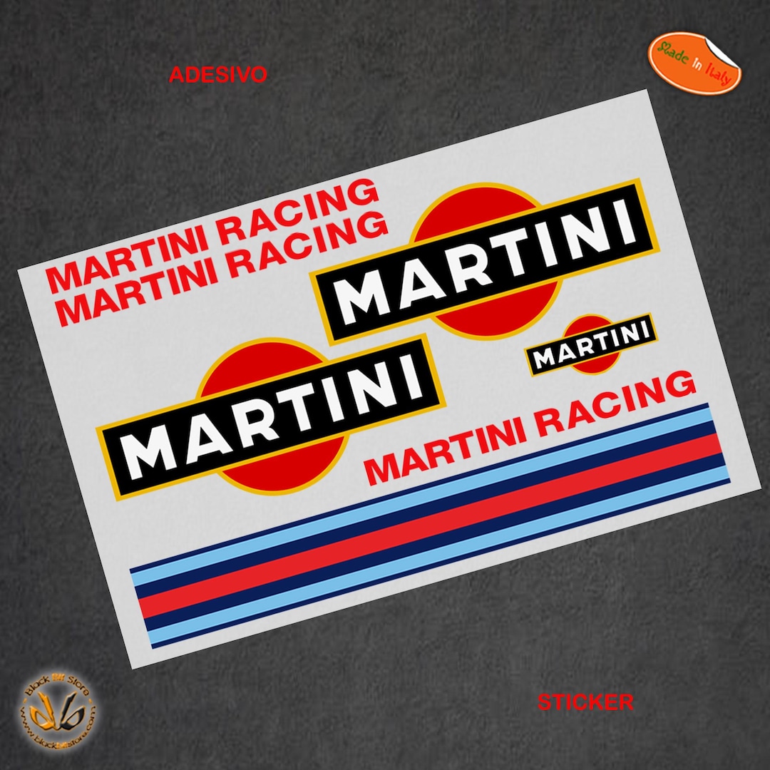 Martini Racing Helmet Stickers Pvc Cropped Around the Image Sticker ...