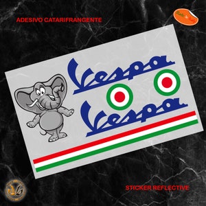 Adesivi casco catarifrangenti scontornati elefante ita verde flag elephant sticker helmet print pvc cropped reflective 6 pz.