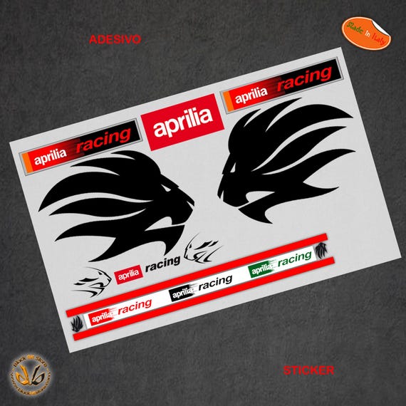 Stickers Adhésifs Aprilia SCARABEO - Paire, Dimensions 19,5 Cm, Marque Ritrama