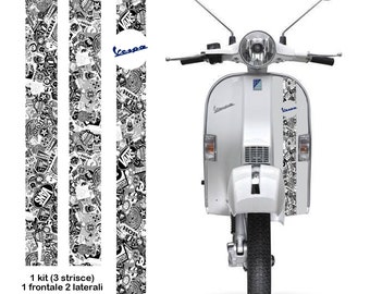 Kit d'autocollants à rayures compatible avec Piaggio Vespa (2 pièces