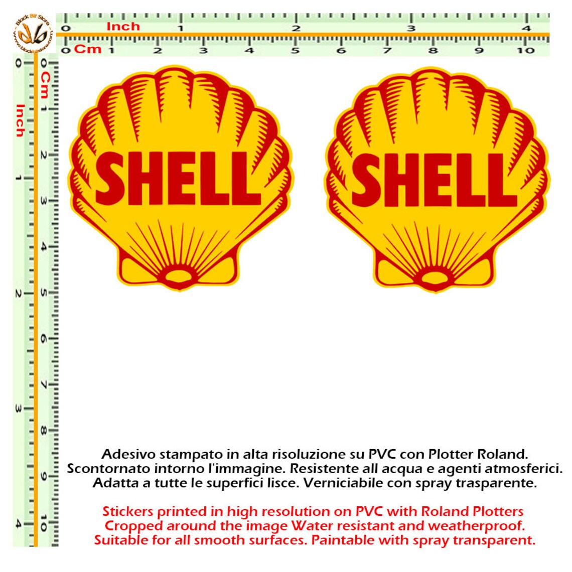 Shell Stickers Year 1948 Vintage Sticker Decal Auto Moto Print | Etsy