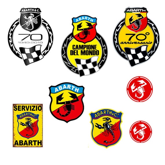 Stickers Abarth Scudetto Years 50-60 Vintage Service 70 -  Sweden