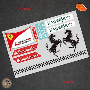 ferrari replica helmet stickers kaspersky santander pvc cropped around the image sticker helmet tuning print pvc cropped 11 pcs.