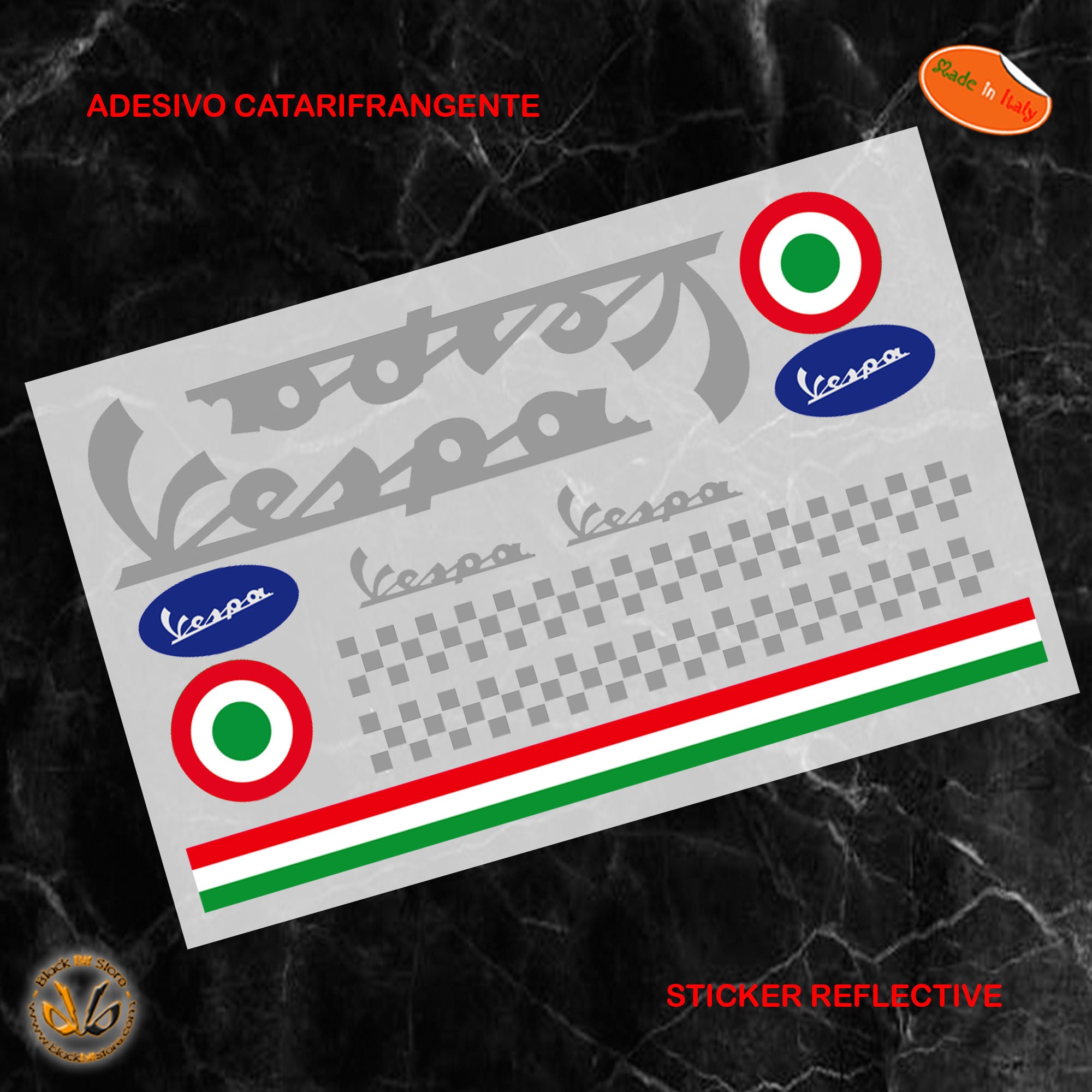 Vespa PVC-sticker – Precies Passend, Keuze Uit Maat, Geschikt Voor Auto, Motor En Gladde Oppervlakken – Eenvoudig Aan Te Brengen
