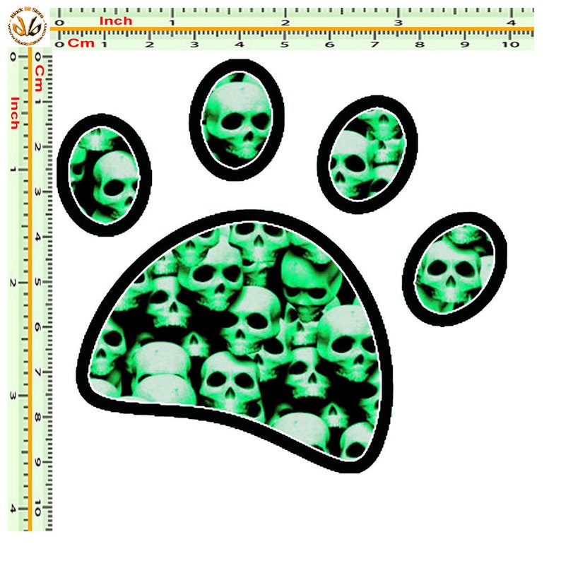 Sticker Bomb Sticker dog imprint printed on PVC cut out quantity 1 piece measurements as from image