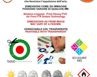 Kit STICKERS ADESIVI Bandiera FLAG Tricolore Per Alette Ducati Streetfighter V4 2025 V2